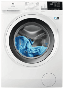 närbild på tvättmaskin 